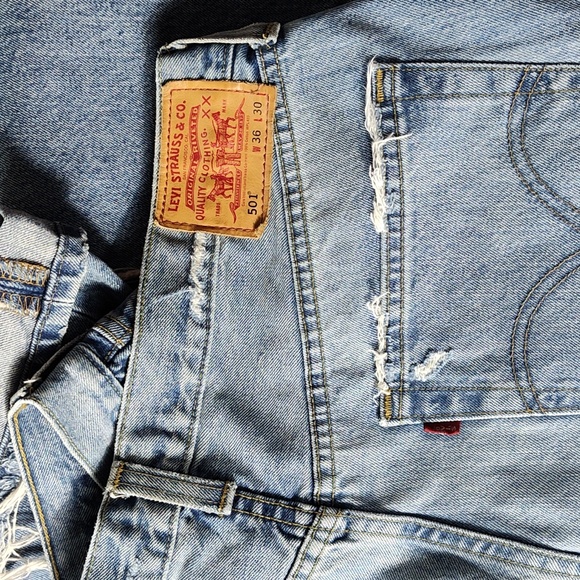 Rare 501xx Premium Mens Worn Straight Fit Jeans - Picture 10 of 12